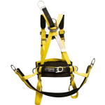 French Creek Production 8D1509ABT Full Body Derrick Hand Harness - For Operating on The Monkey Board Removable 8" Wide Belly Belt with D-Rings (1)