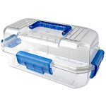 Heathrow Scientific 120052 DuraPorter Sample or Specimen Transport Container, Clear / Blue (0)