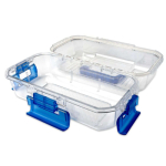 Heathrow Scientific 120052 DuraPorter Sample or Specimen Transport Container, Clear / Blue (1)