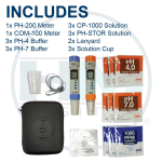 HM Digital HPK-1 COM-100, PH-200, Hydroponics Pro Meter Kit (2)