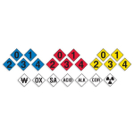 INCOM NFPA3000 NFPA 704 Hazard Diamond Flip Sign (Aluminum) (2)