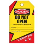 INCOM TG6022RP LOCKOUT TAG - Do Not Open, 3/8" Metal Grommet (0)