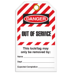 INCOM TG6042PT LOCKOUT TAG - Out Of Service, 3/8" Plain Hole (0)
