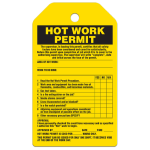 INCOM TG8020RP Inspection Tag: Hot Work Permit Do Not Remove, 3/8" Metal Grommet (0)