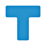 INCOM TM130B Tuff Mark 5S Floor Markers (T Shaped), Blue (0)