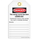 INCOM TG6022RP LOCKOUT TAG - Do Not Open, 3/8" Metal Grommet (1)