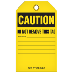 INCOM SLM102 Self Laminating Tag: CAUTION Header (Blank) (1)