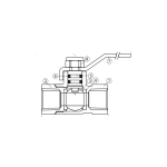 Jomar 100-299 Mini Brass Ball Valve, with Screwdriver Slot, 2 Piece, 1/4" FIP x 1/4" MIP (1)