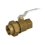 Jomar 160-107G Lead Free Brass Ball Valve, 2 Piece, Full Port, Single Union End, Size 1-1/2" (0)