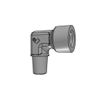 Legris 0144 21 21 Metric Threaded elbow, 21mm to 21mm, BSPT (British Standard Pipe Taper) to BSPP (British Standard Pipe Parallel) (1)