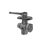 Legris 0438 23 34 3/2 In-Line Vented 3 Point Lockable Ball Valve Female, Orifice 23mm G1, BSPP (British Standard Pipe Parallel) (1)