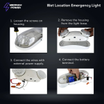 Medinah Power DH-EL-W DH-EL-W Series Wet Location Emergency Light (2)