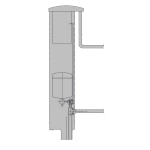 Merrill PCM8314U H2O 8" Casing 3' Bury Depth Pitless Control Unit in Galv. Steel Casing 1-1/4" Discharge Size w/ Plate, Cap & 4.5 Gallon Tank (0)