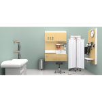 Omnimed 153092 Economy 2 Section Folding Portable Medical Privacy Screen/Room Divider (1)