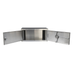 Omnimed 181502 16" x 8" x 8" Double Door Horizontal Mount Narcotic Cabinet (2)