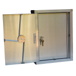 Omnimed 181601 15" x 11" x 4" Double Door Narcotic Cabinet with 2 Shelves (2)