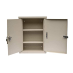 Omnimed 182125 15" x 11" x 4" Economy Double Door Narcotic Cabinet with 2 Shelves (2)
