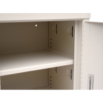 Omnimed 182150 15" x 11" x 8" Economy Double Door Narcotic Cabinet with 2 Shelves (6)