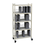 Omnimed 260004-BG 70.75"H x 34.50"W x 17"D Beige Open Style Chart Rack 40 Binder Capacity (0)