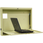 Omnimed 291449-BG 23.75"H X 30"W X 4"D Beige Turntable Laptop Wall Desk (2)
