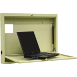 Omnimed 291449-BG 23.75"H X 30"W X 4"D Beige Turntable Laptop Wall Desk (0)