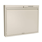 Omnimed 291521-BG 23.75"H X 30"W X 4"D Beige Floating Wall Mounted Desk with Manual Push Close E-Lock (0)