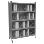 Omnimed 260160-LG 70.75"H X 49.75"W X 17"D Light Gray Cabinet Style Chart Rack 45 Binder Capacity (0)