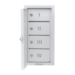 Omnimed 182180 17.75" x 9" x 4.50" 1-4 Section Numbers Segmented Narcotic Cabinets (1)