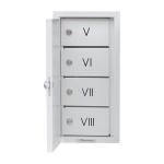 Omnimed 182181 17.75" x 9" x 4.50" 5-8 Section Numbers Segmented Narcotic Cabinets (1)