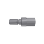 Parker 209SLIW21MPN Series 209 1/2 Brass Quick Coupling with Parker Profile, Female, BSPP ISO 228 Parallel, FKM Seal, Plug Type (1)