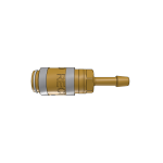 Parker 20KATF03MPN Series 20 3 mm Brass Quick Coupling, European profile, ND 2.7, NBR Seal, Hose Barb Connection Type, Nickel Plated (1)