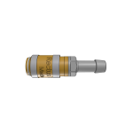 Parker 20KFTF05MPN Series 20 5 mm Straight-Through Brass Quick Coupling, European profile, ND 2.7, NBR Seal, Hose Barb Connection Type, Nickel Plated (1)