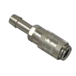 Parker 20KFTF05MPN Series 20 5 mm Straight-Through Brass Quick Coupling, European profile, ND 2.7, NBR Seal, Hose Barb Connection Type, Nickel Plated (0)