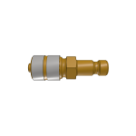 Parker 20SFKO04MXN Series 20 3x4 mm Brass Straight-Through Quick Coupling, European profile, ND 2.7, Tube with Hose Nut Conn., Nickel Plated, Plug (1)