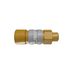 Parker 21KAAW10MPX8 Series 21 1/8" Coded Brass Quick Coupling, Male, BSPP ISO 228 Parallel, European profile, ND 5, NBR Seal, Red (1)
