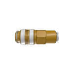 Parker 21KARP06MPN Series 21 4x6 mm Brass Quick Coupling, European profile, ND 5, NBR Seal, with Push-In Connection Type (1)