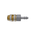 Parker 21KATF05MPX Series 21 5 mm Brass Quick Coupling, European profile, ND 5, NBR Seal, with Hose Barb Connection Type (1)
