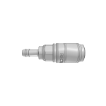 Parker 48KBTF09FVP Series 48 9 mm Double Shut-Off PVDF Quick Coupling with Parker Profile, FKM Seal, with PEEK Spring, Hose Barb Conn., Coupler Type (1)