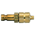 Parker 20SFKO04MXN Series 20 3x4 mm Brass Straight-Through Quick Coupling, European profile, ND 2.7, Tube with Hose Nut Conn., Nickel Plated, Plug (0)