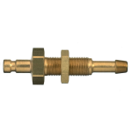 Parker 20SFTS03MXN Series 20 3 mm Straight-Through Brass Quick Coupling, European profile, ND 2.7, Panel Mount with Hose Barb Conn., Nickel Plated (0)
