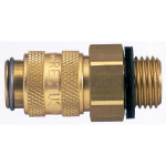 Parker 21KAAW13MPX Series 21 1/4" Brass Quick Coupling, Male, BSPP ISO 228 Parallel, European profile, ND 5, NBR Seal (0)