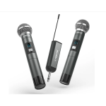 Phenyx Pro PDP-2-2H Dual Digital Portable Wireless Microphone System Handheld 2x Microphones 1500mAh USB-C DC 5V 500mA (1)