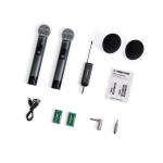 Phenyx Pro PDP-2-2H Dual Digital Portable Wireless Microphone System Handheld 2x Microphones 1500mAh USB-C DC 5V 500mA (9)