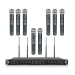 Phenyx Pro PTU-6000-8H Eight-channel UHF Wireless Microphone System with Auto-Scan 8x PWH-7 Wireless Handheld Microphones 110V-240V 50/60 Hz 328ft. (0)