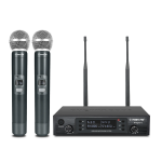 Phenyx Pro PTU-71-2H Dual UHF Wireless Microphone System with Auto-Scan 4x PWH-7 Wireless Handheld Microphones 110V-240V 50/60 Hz 100dB 328ft. (0)