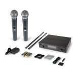 Phenyx Pro PTU-71-2H Dual UHF Wireless Microphone System with Auto-Scan 4x PWH-7 Wireless Handheld Microphones 110V-240V 50/60 Hz 100dB 328ft. (6)