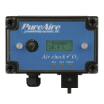 PureAire 99016 Oxygen Deficiency Monitor for O2 Depletion Safety 0-25% (0)