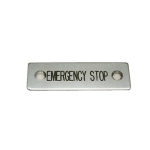 Rees 09001-004 Rectangle Legend Plate, EMERGENCY STOP (0)
