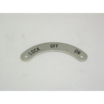 Rees 09005-053 Standard Legend Plate, LOCK OFF ON (0)