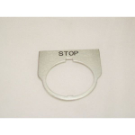 Rees 09014-003 Blank Legend Plate, Clear, STOP (0)